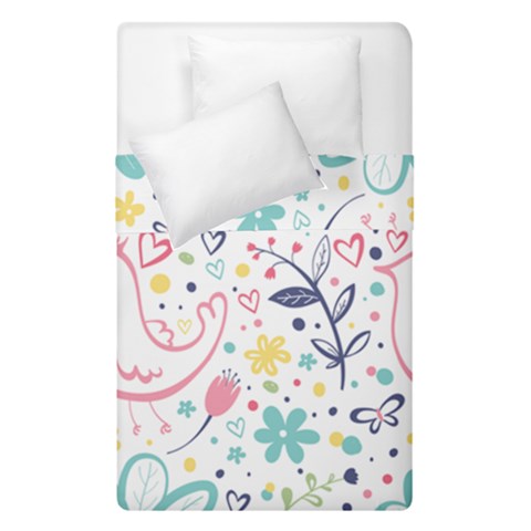 cute bird pattern Duvet Cover Double Side (Single Size) from ArtsNow.com