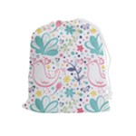 cute bird pattern Drawstring Pouch (XL)