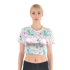 cute bird pattern Cotton Crop Top from ArtsNow.com