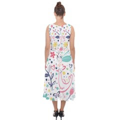 Midi Tie-Back Chiffon Dress 