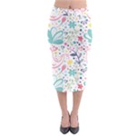 cute bird pattern Midi Pencil Skirt