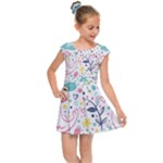 cute bird pattern Kids  Cap Sleeve Dress