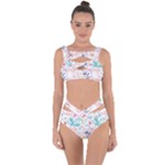 cute bird pattern Bandaged Up Bikini Set 