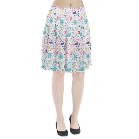 cute bird pattern Pleated Skirt from ArtsNow.com