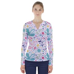 V-Neck Long Sleeve Top 