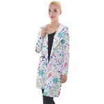 cute bird pattern Hooded Pocket Cardigan