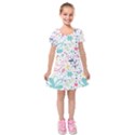 Kids  Short Sleeve Velvet Dress 