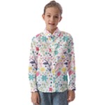 cute bird pattern Kids  Long Sleeve Shirt