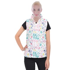 cute bird pattern Women s Button Up Vest from ArtsNow.com