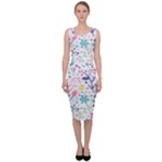 cute bird pattern Sleeveless Pencil Dress