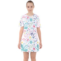 Sixties Short Sleeve Mini Dress 