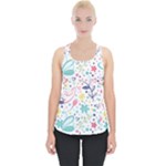 cute bird pattern Piece Up Tank Top