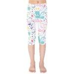 cute bird pattern Kids  Capri Leggings 