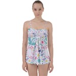 cute bird pattern Babydoll Tankini Set