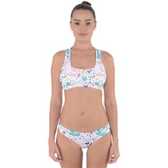 cute bird pattern Cross Back Hipster Bikini Set from ArtsNow.com