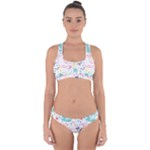 cute bird pattern Cross Back Hipster Bikini Set