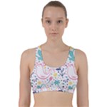 cute bird pattern Back Weave Sports Bra