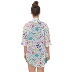 Open Front Chiffon Kimono 