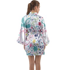 Long Sleeve Satin Kimono 