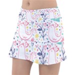 cute bird pattern Classic Tennis Skirt