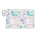 cute bird pattern Canvas Cosmetic Bag (Large)