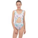 cute bird pattern Center Cut Out Swimsuit