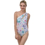 cute bird pattern To One Side Swimsuit