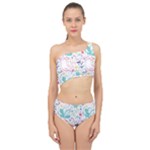 cute bird pattern Spliced Up Two Piece Swimsuit