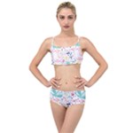 cute bird pattern Layered Top Bikini Set