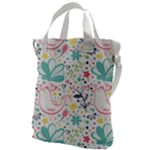 cute bird pattern Canvas Messenger Bag