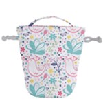 cute bird pattern Drawstring Bucket Bag