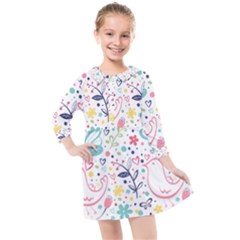 Kids  Quarter Sleeve Shirt Dress 