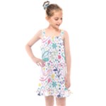 cute bird pattern Kids  Overall Dress