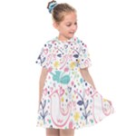 cute bird pattern Kids  Sailor Dress