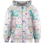 cute bird pattern Kids  Zipper Hoodie Without Drawstring