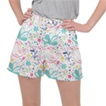 cute bird pattern Women s Ripstop Shorts