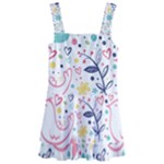 cute bird pattern Kids  Layered Skirt Swimsuit