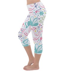 Lightweight Velour Capri Yoga Leggings 