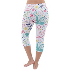 Lightweight Velour Capri Yoga Leggings 