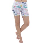 cute bird pattern Lightweight Velour Yoga Shorts