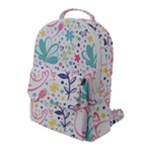 cute bird pattern Flap Pocket Backpack (Large)