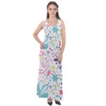 cute bird pattern Sleeveless Velour Maxi Dress