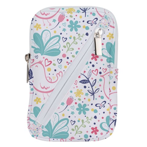 cute bird pattern Belt Pouch Bag (Large) from ArtsNow.com