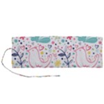 cute bird pattern Roll Up Canvas Pencil Holder (M)