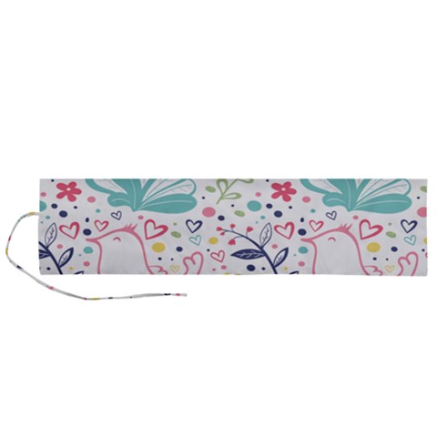 cute bird pattern Roll Up Canvas Pencil Holder (L) from ArtsNow.com