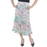 cute bird pattern Midi Mermaid Skirt