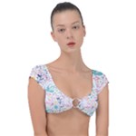 cute bird pattern Cap Sleeve Ring Bikini Top