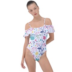 Frill Detail One Piece Swimsuit 