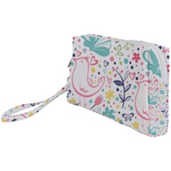 cute bird pattern Wristlet Pouch Bag (Small) from ArtsNow.com