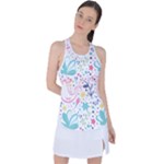 cute bird pattern Racer Back Mesh Tank Top